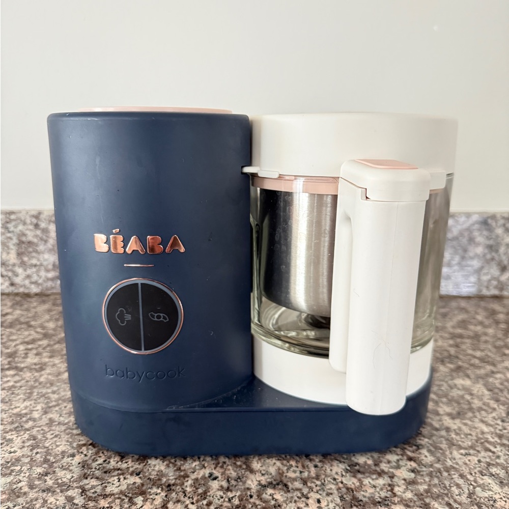 Béaba Babycook Navy and White Baby Food Maker